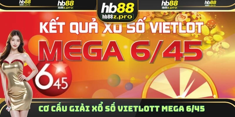 Cơ cấu giải xổ số Vietlott Mega 6/45